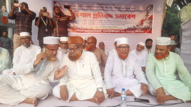 মহেশপুরে তেল-গ্যাস ও বিদ্যুতের মূল্যবৃদ্ধির প্রতিবাদে জামায়াতের সমাবেশ