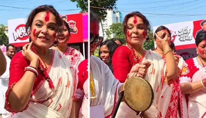 ঢাকেশ্বরী মন্দিরে বন্ধুদের সাথে সিঁদুর খেলায় শাওন